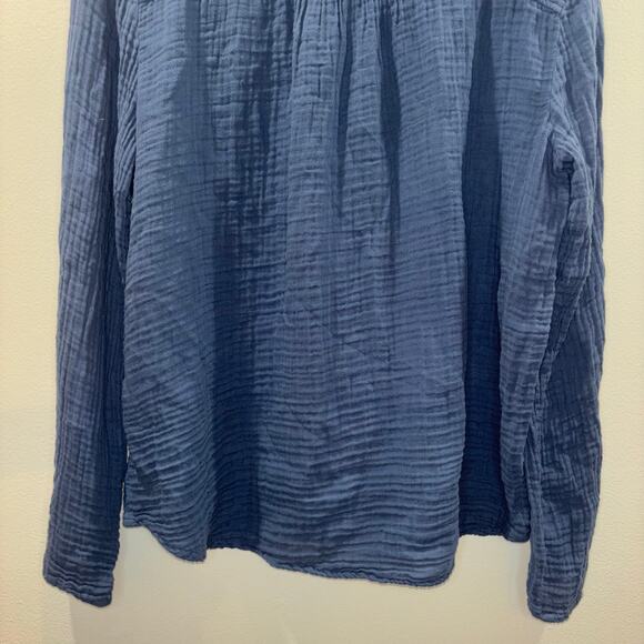 Michael Stars NWT Double Gauze Zia Button Down Top - Lake Blue - Size Large - Picture 10 of 15
